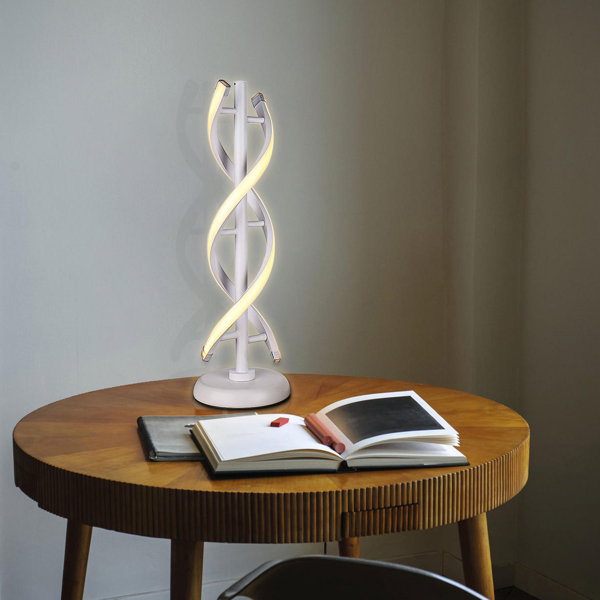 Orren Ellis Spiral LED Table Lamp Curved LED Desk Lamp 6000K6500K Warm
